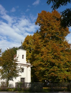 kaple sv. Anny s památnými lipami v Satalicích