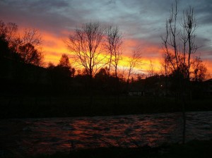 Západ slunce nad Otavou