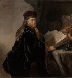 Učenec v pracovně, Rembrandt van Rijn